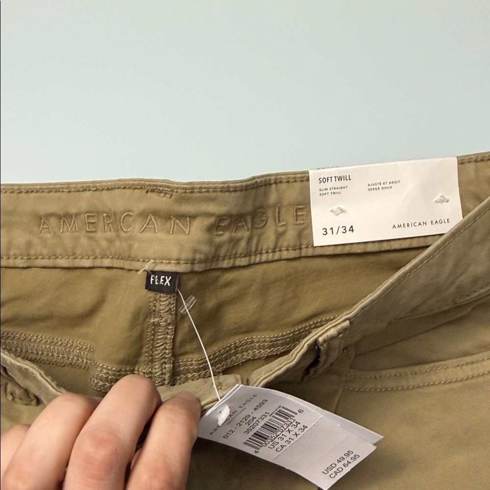 NWT American Eagle Soft Twill Khaki Pants - Picture 2 of 8